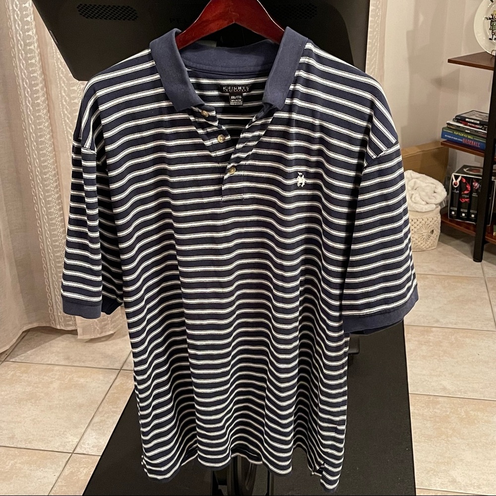 Vintage 90’s KNIGHTS Sportswear Navy/White Polo Cotton Blend - Size XXL